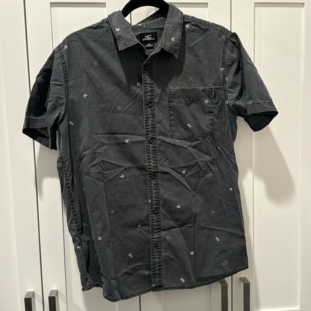 O'Neill grey short sleeve button down